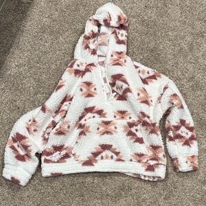 Cozy Patterned Sherpa Hoodie